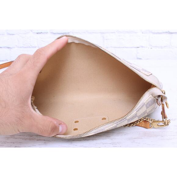 Louis Vuitton Eva Damier Azur Small Crossbody Shoulder Purse Chain Strap A4261 - Picture 4 of 12